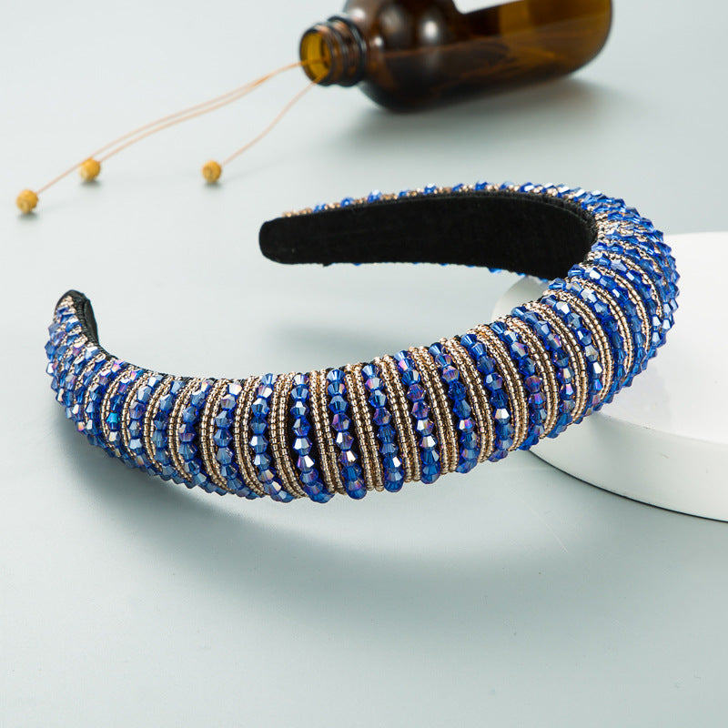 Venta al por mayor Diadema De Esponja Barroca Con Cuentas