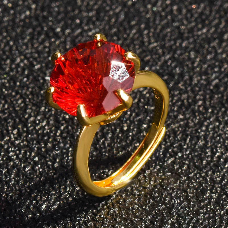 Wholesale Large Gemstone Paraiba Aquamarine Copper Rings