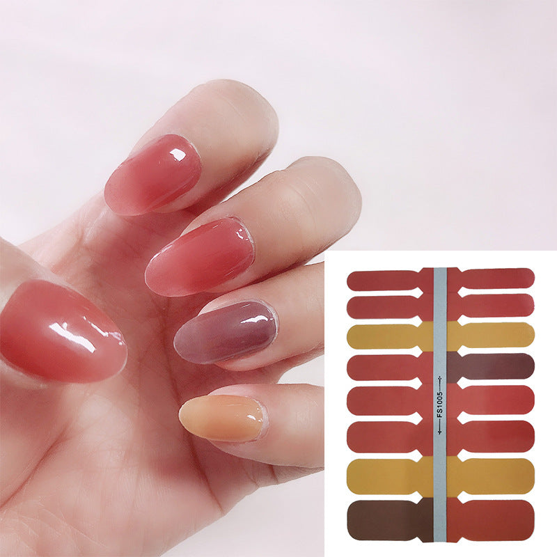 Etiqueta engomada simple plástica del arte del clavo del color sólido al por mayor