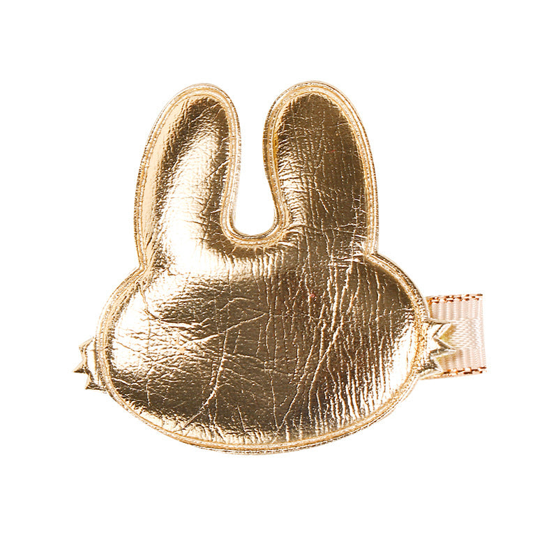 Wholesale PU Leather Cotton Filled Rabbit Crown Star Love Bow Hair Clip Set