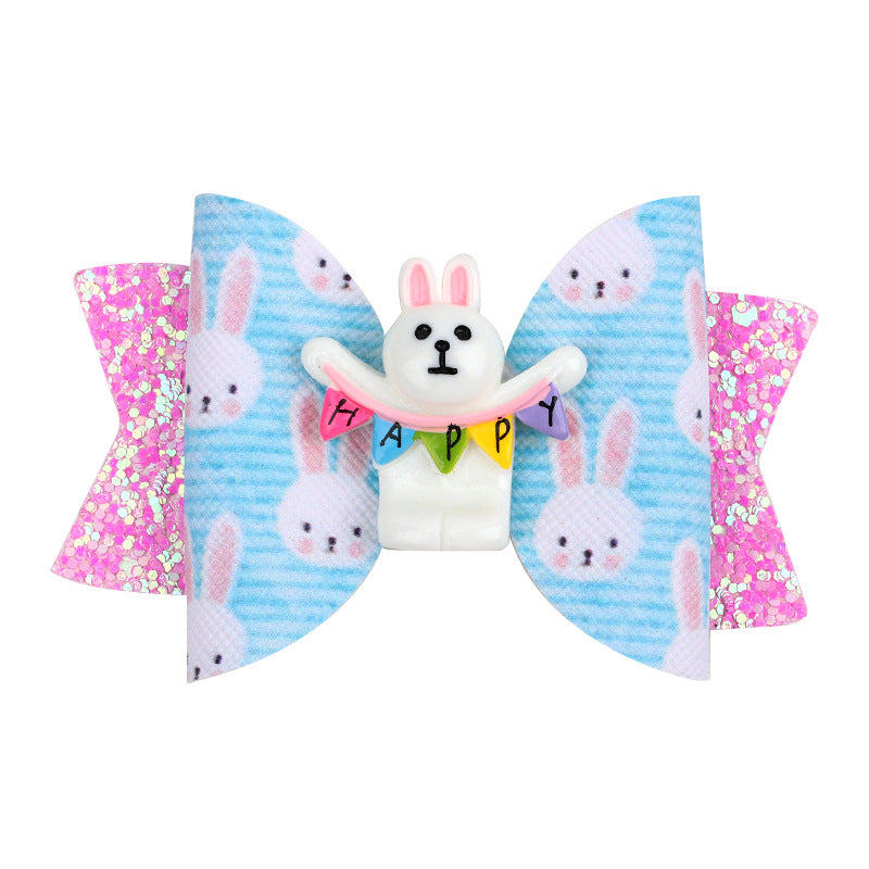 Wholesale Easter Eggs Cloth Hair Clips