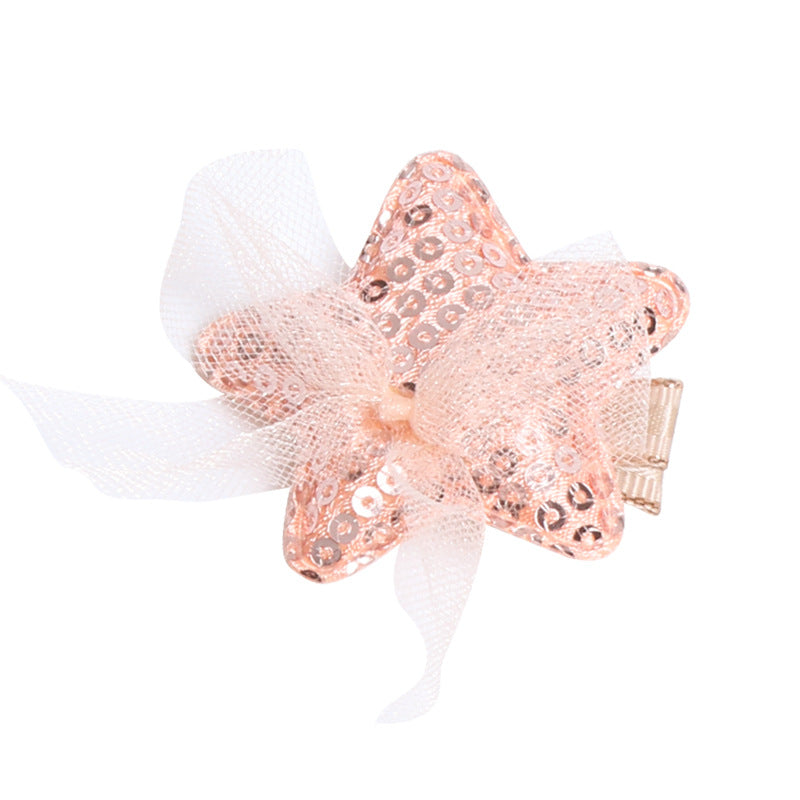 Wholesale PU Leather Cotton Filled Rabbit Crown Star Love Bow Hair Clip Set