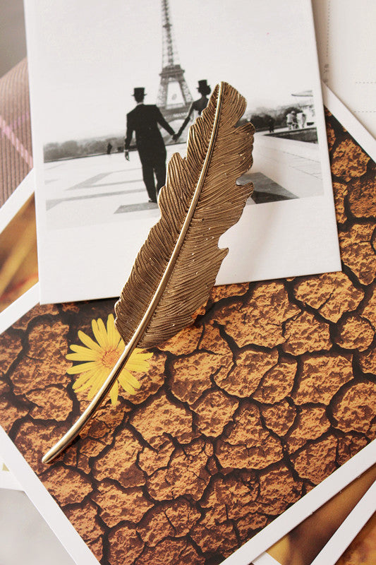 Wholesale Starfish Shell Hair Clip Leaf Feather Spring Alloy Hair Clip