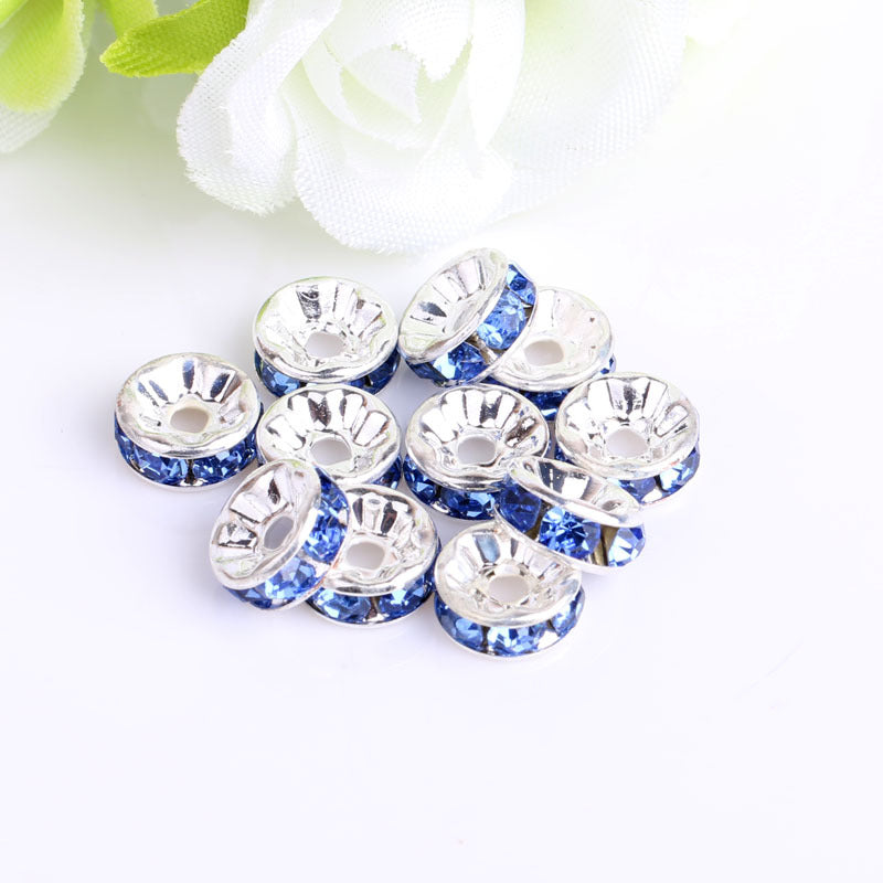 Wholesale Diamond Wheel Glass 100pcs Spacer Beads