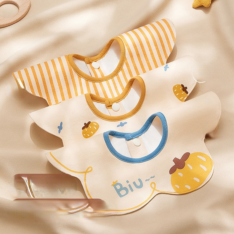 Venta al por mayor, 10 Uds., toalla de saliva para bebés, suministros de algodón para bebés, juego de 3