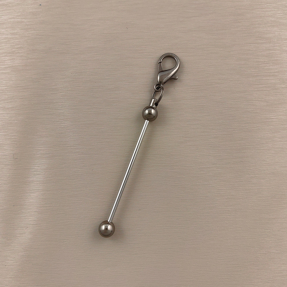 Wholesale Beadable Bar Mini Metal DIY Beadable Keychains