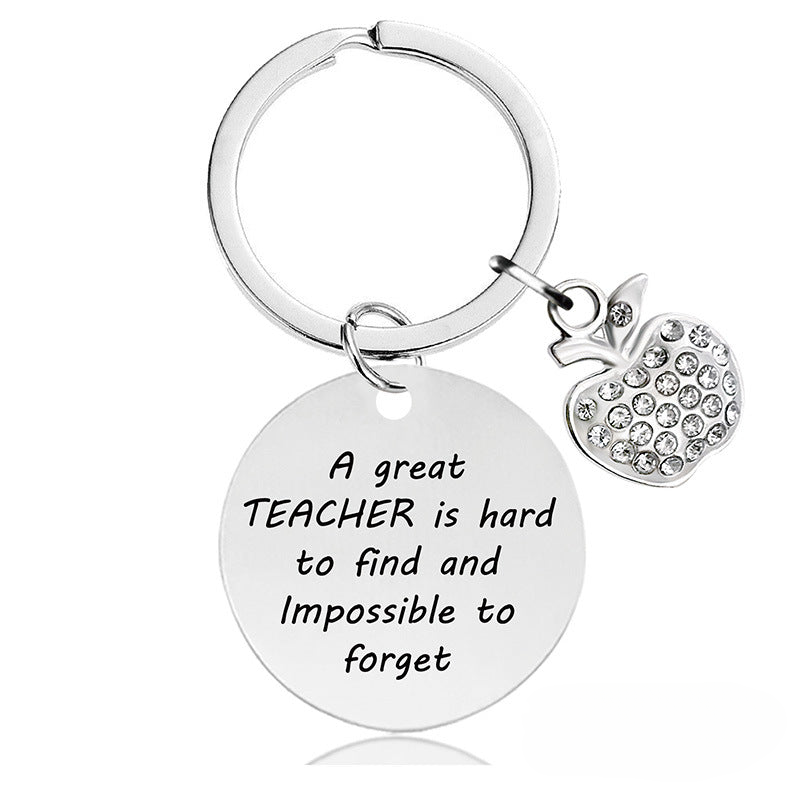 Wholesale Teacher's Day Stainless Steel Keychain Thanksgiving