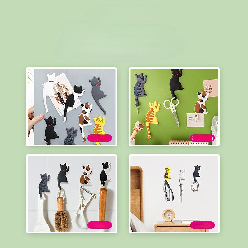 Gancho lindo del imán del refrigerador de la cola del gato del PVC al por mayor