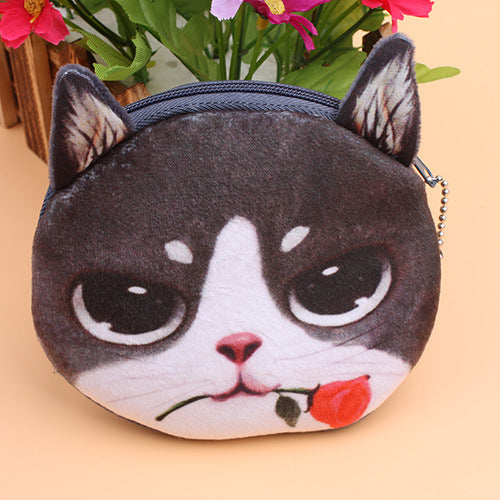Wholesale Plush Cloth Kitten Series Wallet