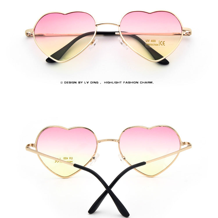 Wholesale Metal Heart Sunglasses AC