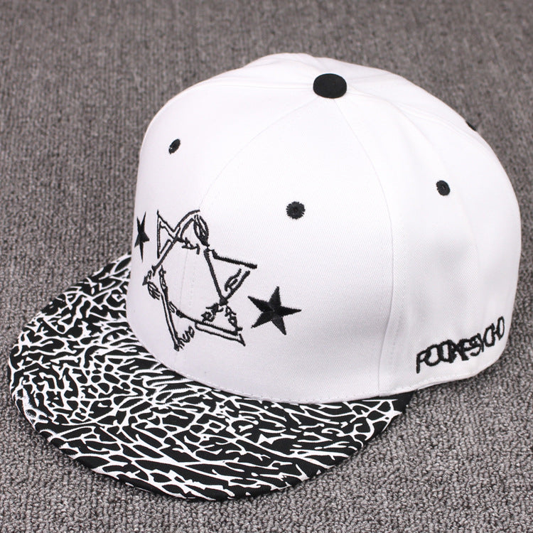 Gorra de béisbol con bordado de estrella hexagonal de algodón al por mayor