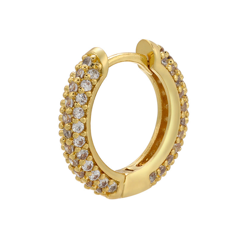 Wholesale Earrings Brass Colorful Round Earrings Women Light Luxury OLY-ES-BJ002