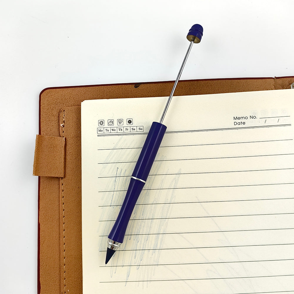 Wholesale Beadable Pencils DIY Metal Colored Eternity With Eraser