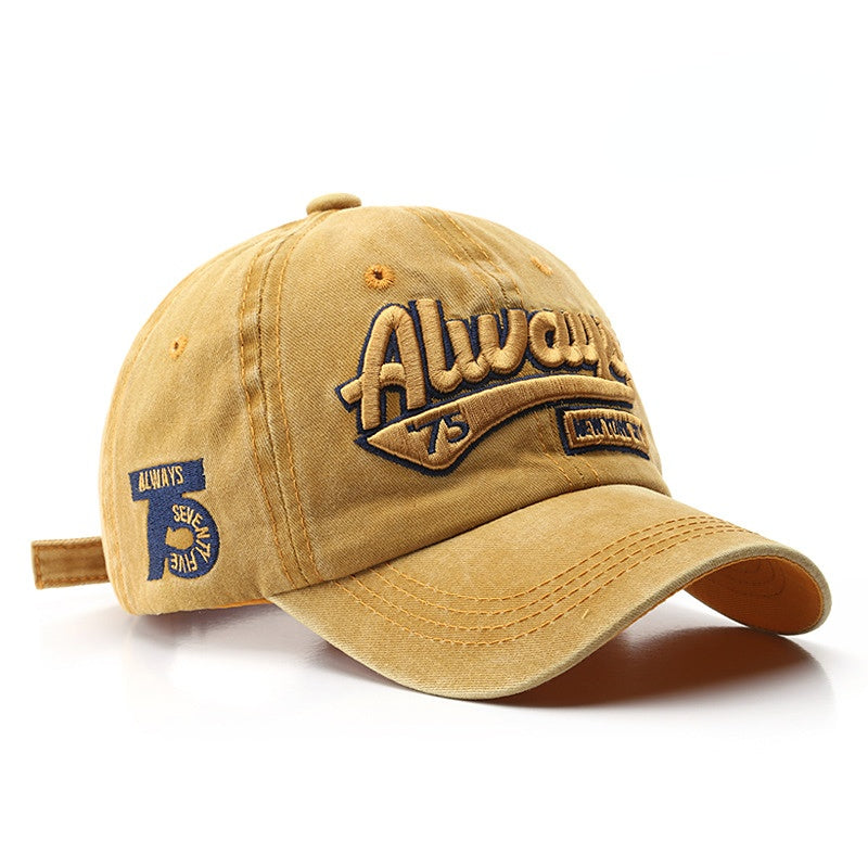 Gorra de béisbol apenada lavada algodón al por mayor del bordado de la letra