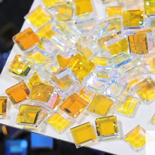 Wholesale 50PCS 6MM Aurora Glass Nail Diamond Beads