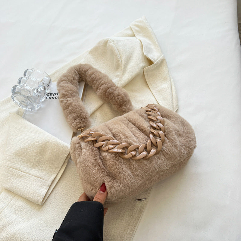 Venta al por mayor de felpa hombro axila bolsa OLY-SD-KK002