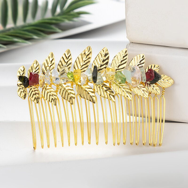 Wholesale Leaf Crystal Hair Combs