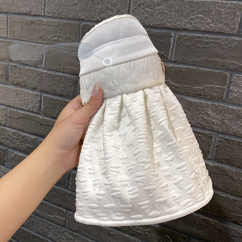 Wholesale Face Covering Metal Heart Hollow Top Sunscreen Caps