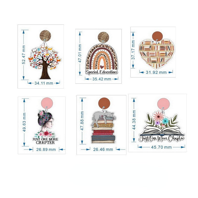 Wholesale Teacher's Day Acrylic Ear Studs