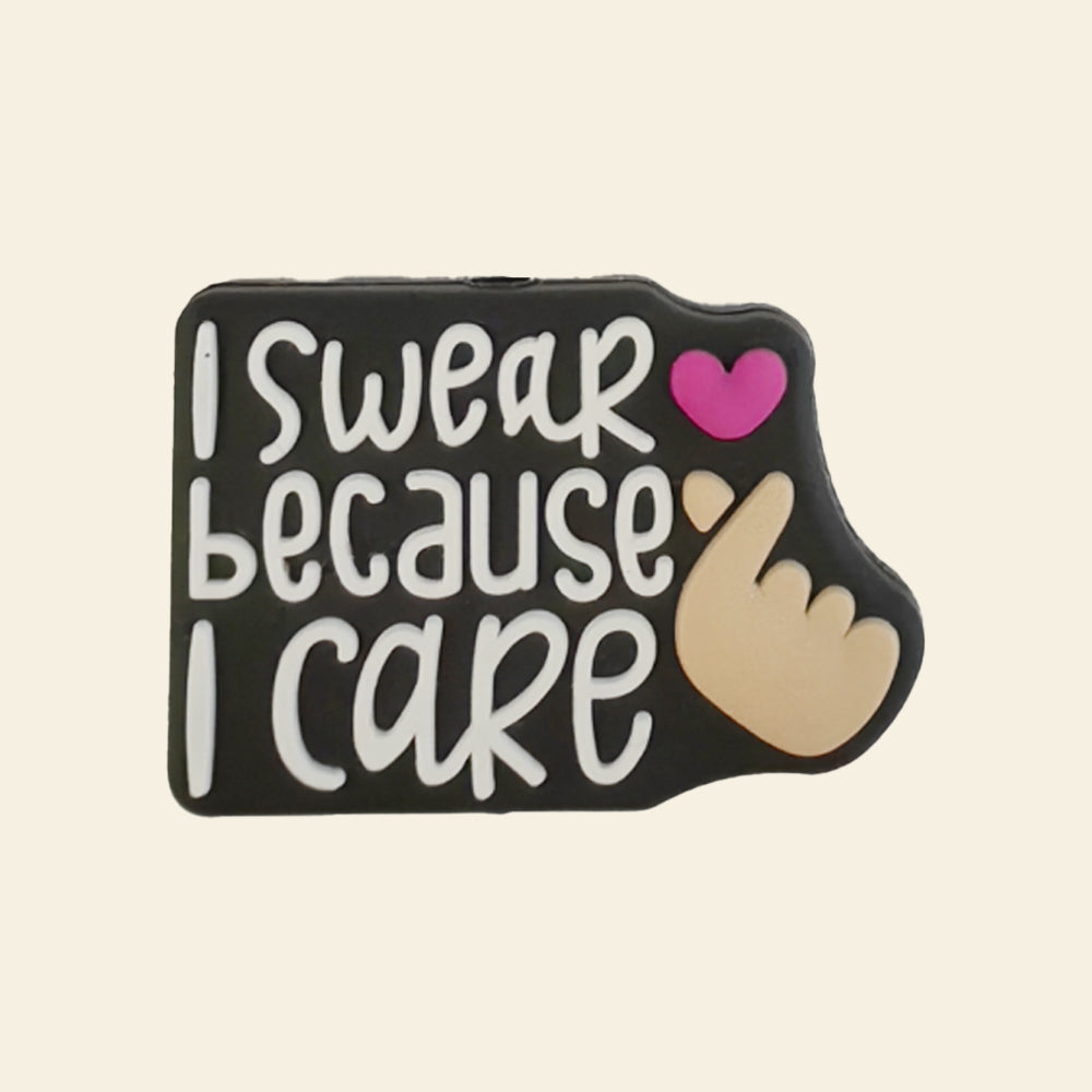 Wholesale 10pcs Letter Love Finger Silicone Focal Beads