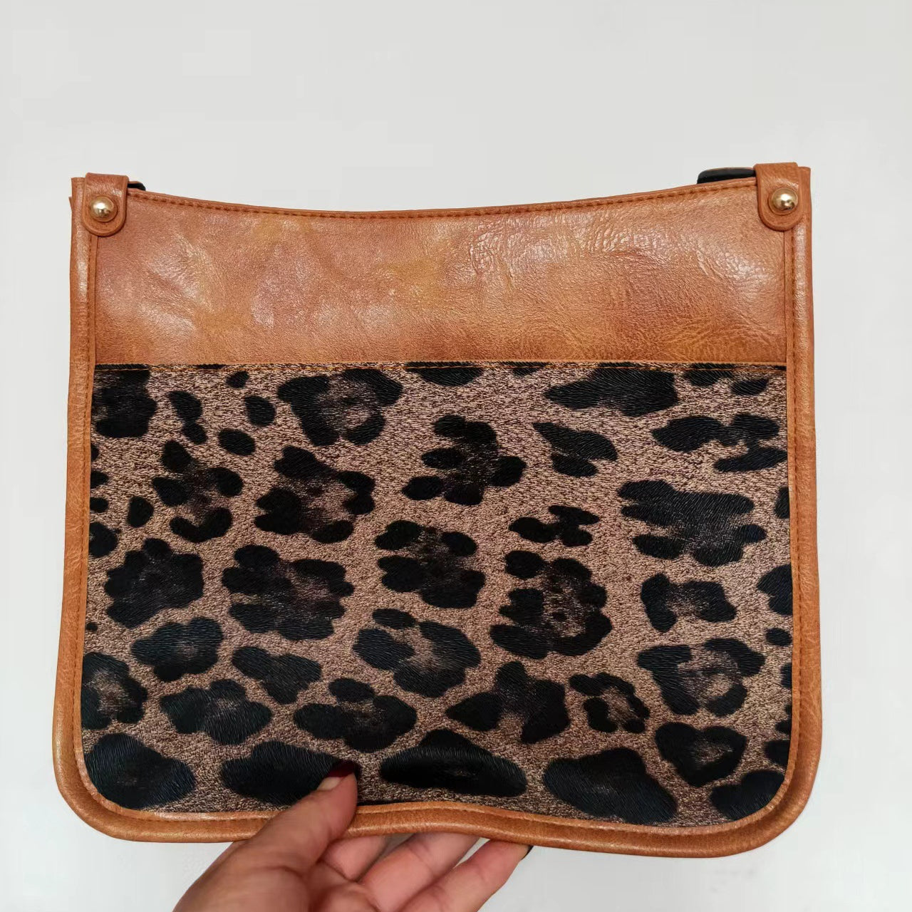 Wholesale Western Style Leopard Pattern Shoulder Strap PU Vintage Tote Bag Single Shoulder Bag Crossbody Bag