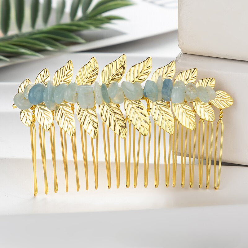 Wholesale Leaf Crystal Hair Combs