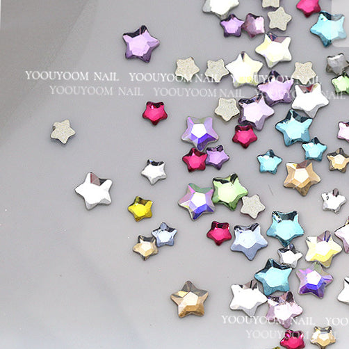 Wholesale 100PCS/Pack 6MM Glass Flat Nail Diamond Beads