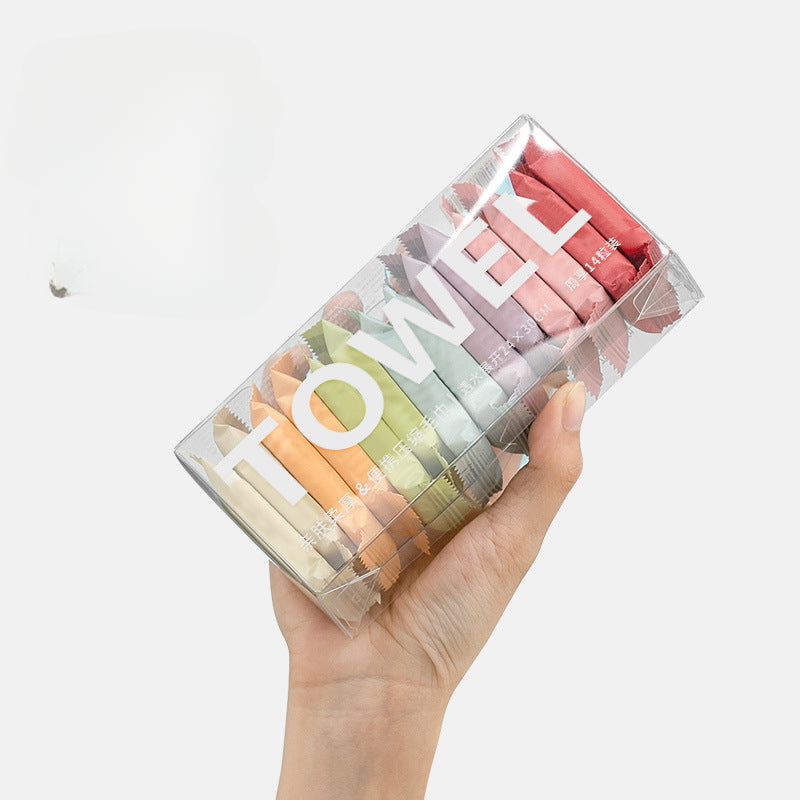 Wholesale Pure Cotton Disposable Travel Individual Boxed Face Towels