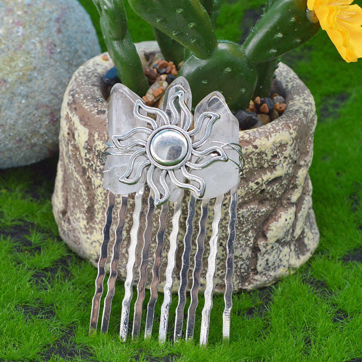 Wholesale Natural Crystal Hair Comb Hair Clips