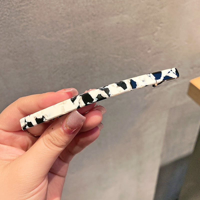 Wholesale Cow Patterned Butterfly Acrylic Hair Clips