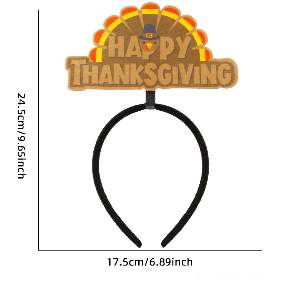 Wholesale Thanksgiving Party Decoration Turkey Head Hoop Props
