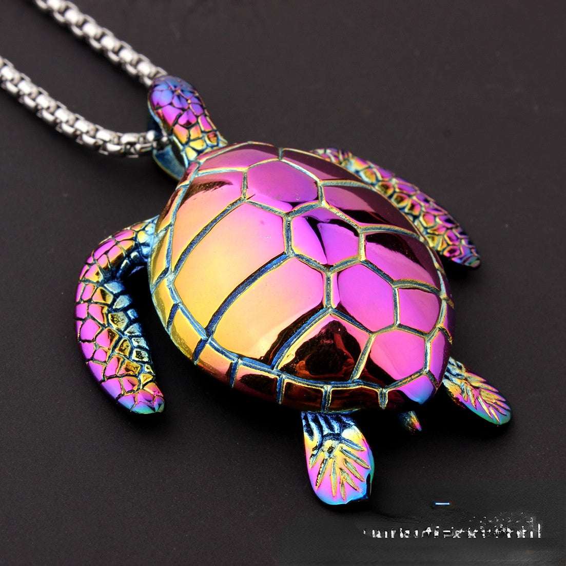 Wholesale Titanium Steel Turtle Pendant Necklaces