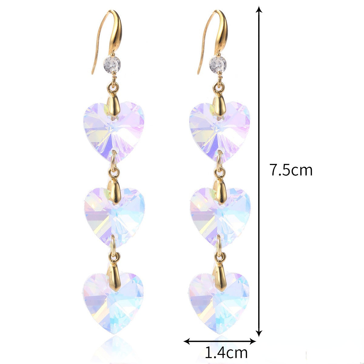 Wholesale Zircon Long Austrian Crystal Earrings