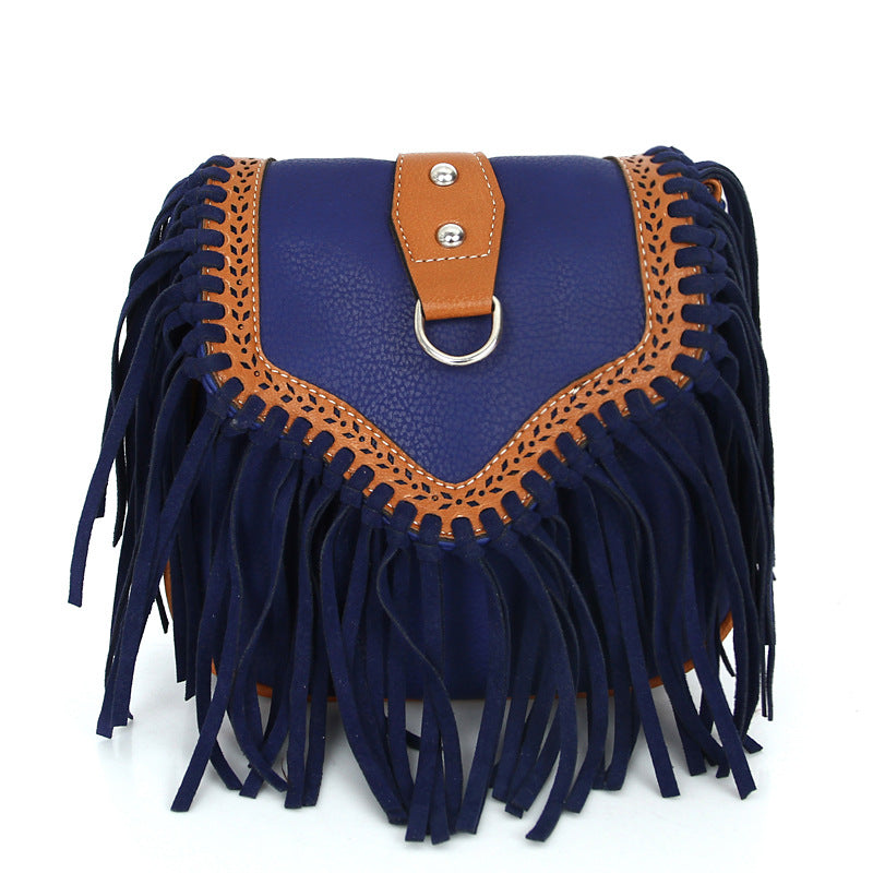 Wholesale PU Bohemian Tassel Shoulder Bag