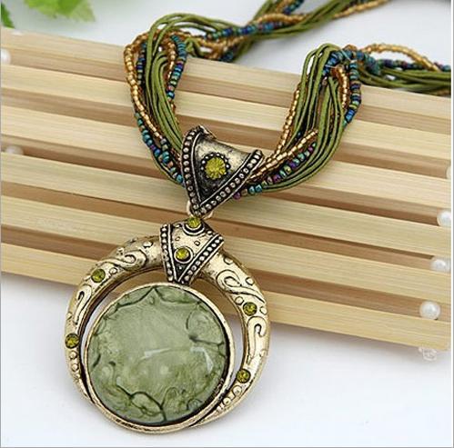 Wholesale Handmade Woven Bohemian Pearl Alloy Necklaces