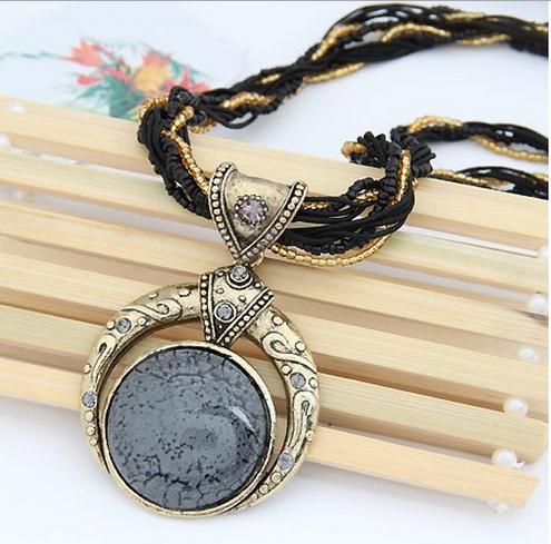 Wholesale Handmade Woven Bohemian Pearl Alloy Necklaces