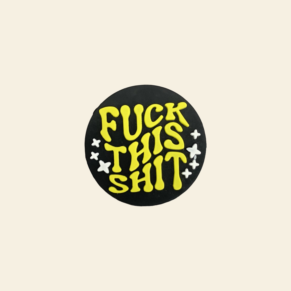 Wholesale 10pcs Circular Letter Silicone Focal Beads