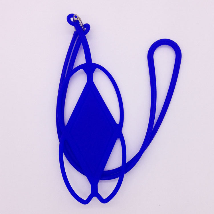 Venta al por mayor Lazy Elastic Outdoor Hanging Neck Badge Funda para teléfono móvil Silicona 10pcs