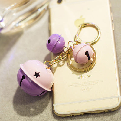 Venta al por mayor de aleación de gelatina de color campana llavero creativo