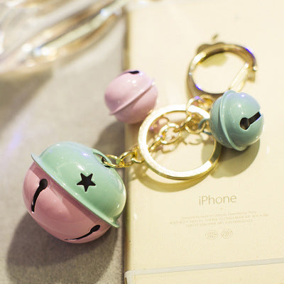 Venta al por mayor de aleación de gelatina de color campana llavero creativo