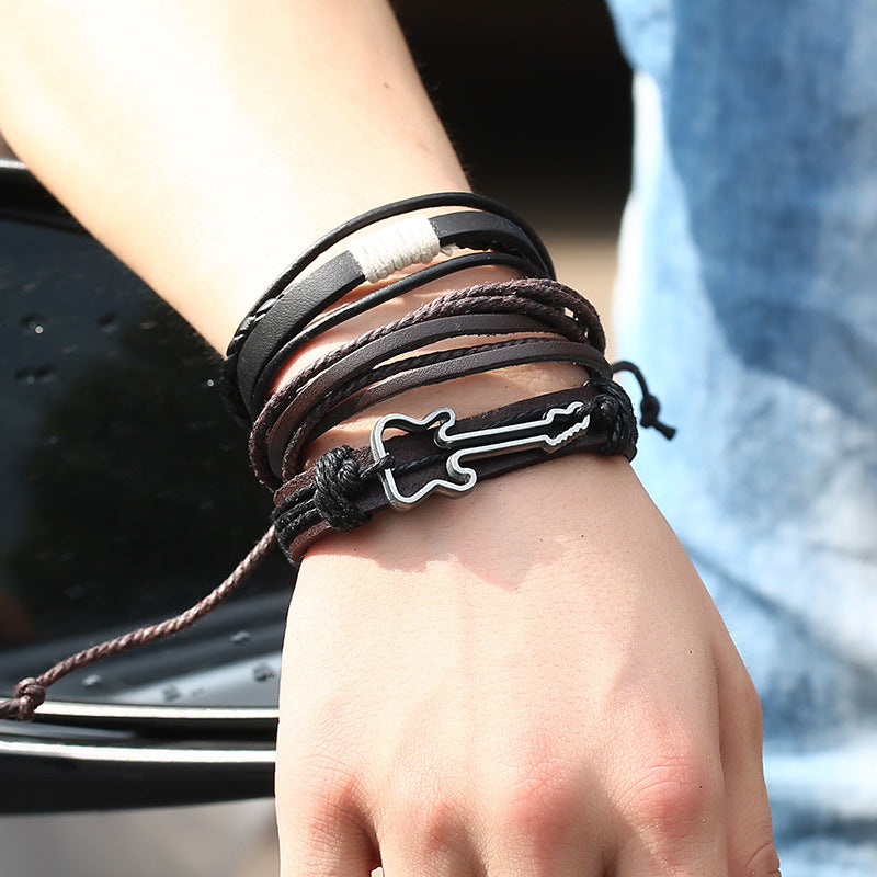 Wholesale Vintage Woven Leather Bracelet