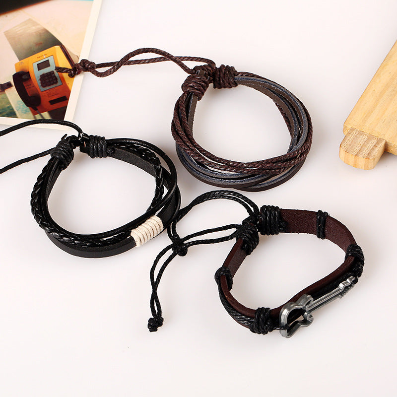 Wholesale Vintage Woven Leather Bracelet