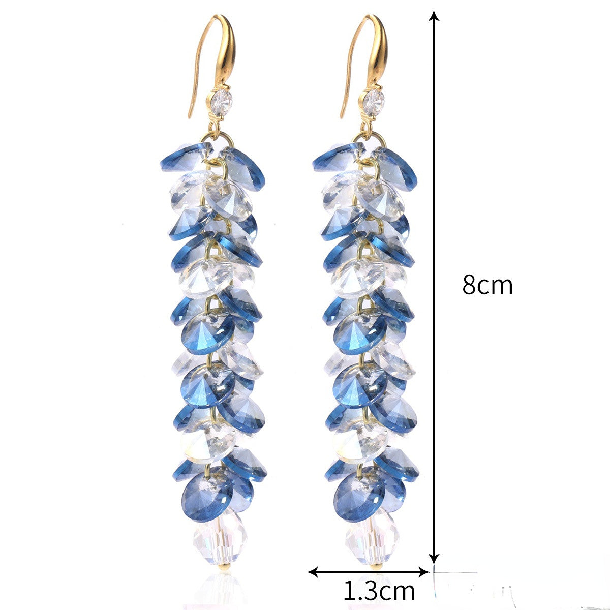 Wholesale Zircon Long Austrian Crystal Earrings
