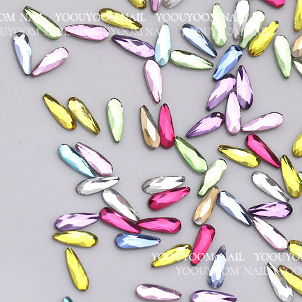 Wholesale 100PCS/Pack 6MM Glass Flat Nail Diamond Beads