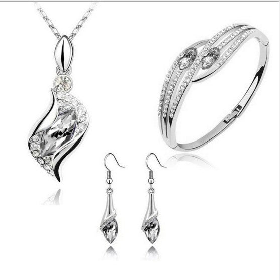 Wholesale Angel Elf Crystal Alloy Bracelet Jewelry Set