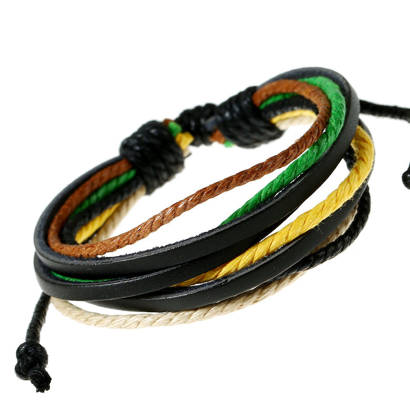 Wholesale Hand Made Multilayer Leather Bracelet