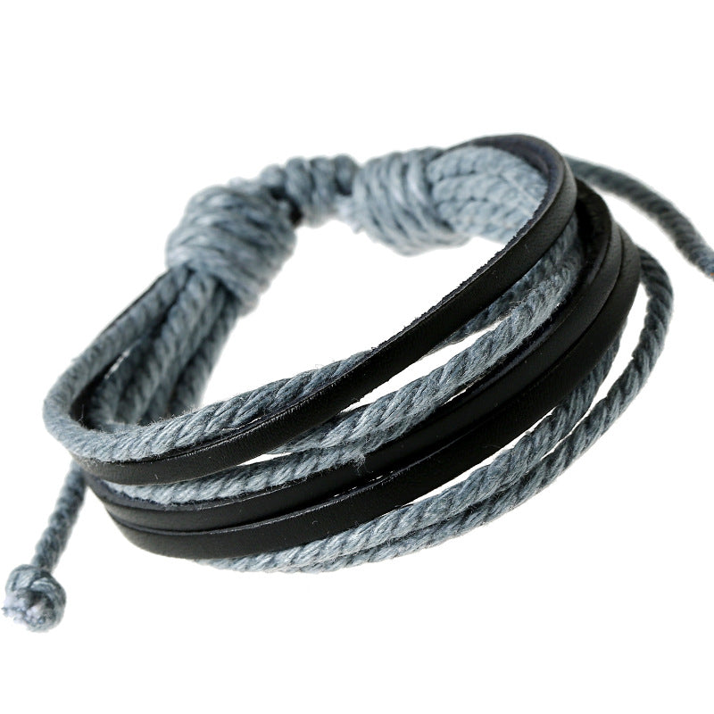 Wholesale Hand Made Multilayer Leather Bracelet