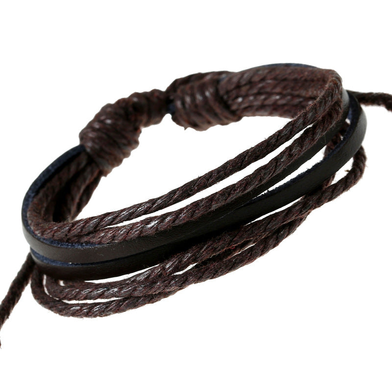 Wholesale Hand Made Multilayer Leather Bracelet