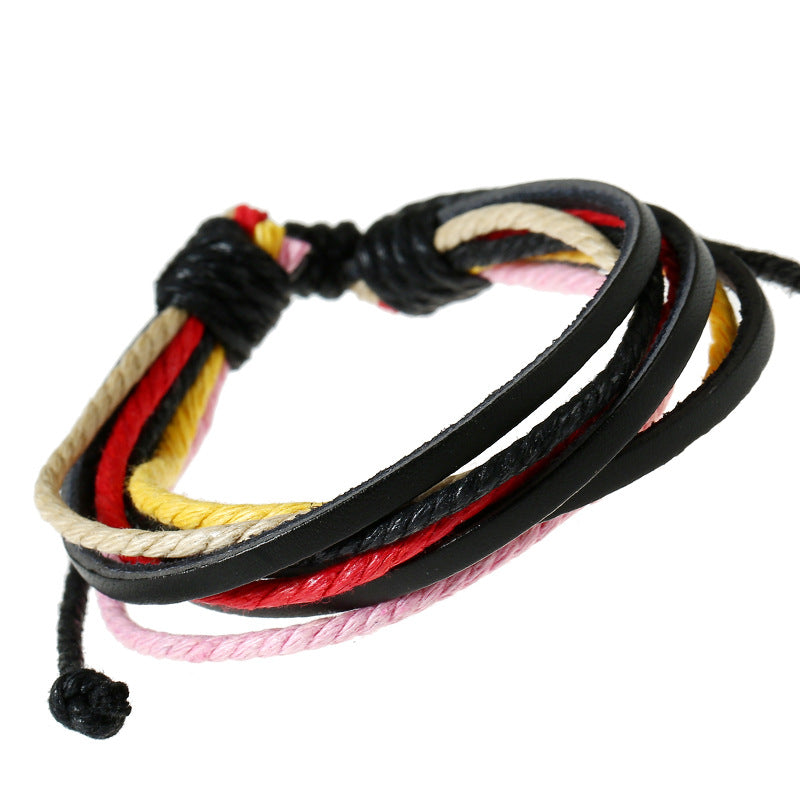 Wholesale Hand Made Multilayer Leather Bracelet