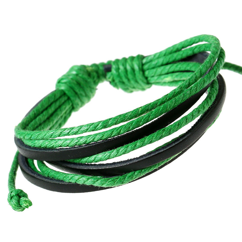 Wholesale Hand Made Multilayer Leather Bracelet